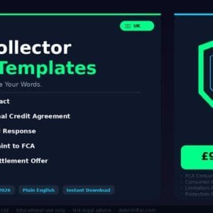 Debt Collector Letter Templates UK 2026