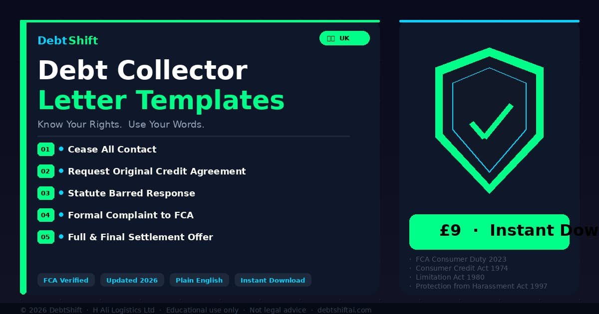 Debt Collector Letter Templates UK 2026