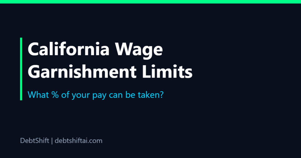 California wage garnishment limits