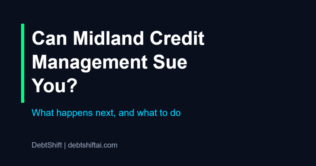 Can Midland Credit Management sue you