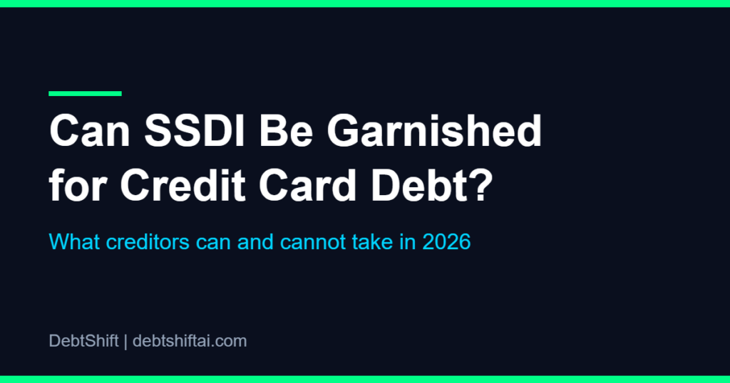 Can SSDI be garnished for credit card debt? DebtShift guide