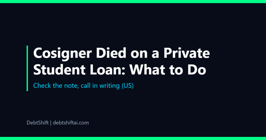 Dark graphic of a student loan letter with a candle and a cosigner signature line
