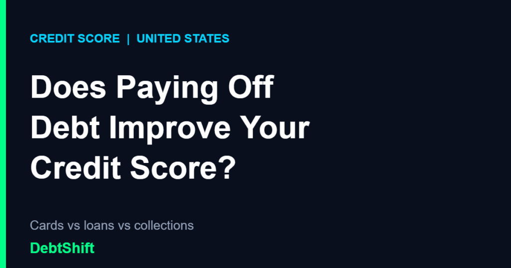Does paying off debt improve your credit score? Cards, loans and collections explained