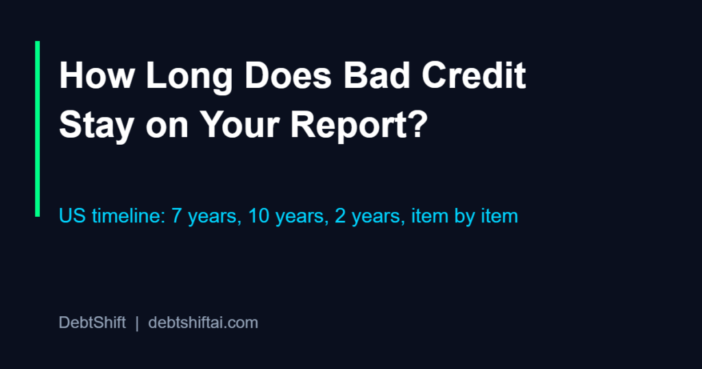 How long bad credit stays on your US credit report