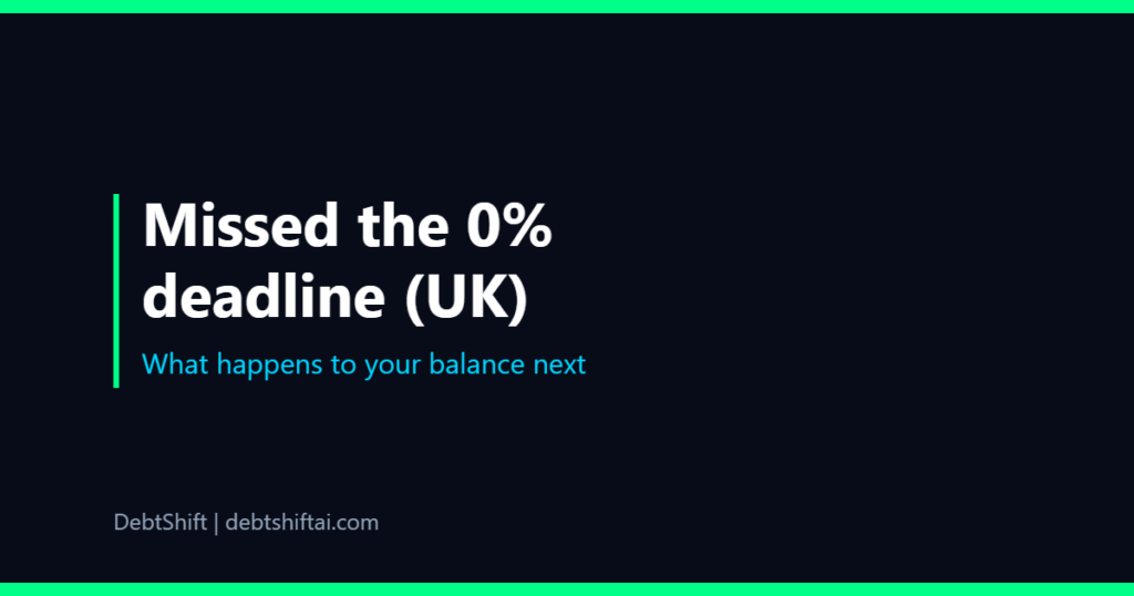 Missed the 0 percent purchase card deadline in the UK