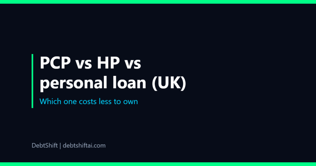 PCP vs HP vs personal loan in the UK