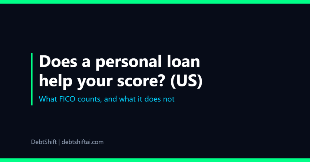 Does a personal loan help your credit score in the US