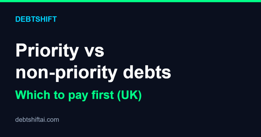 Priority vs non-priority debts UK: which to pay first