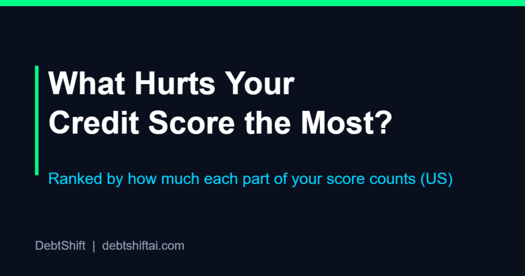 What hurts your credit score the most, ranked by FICO weight