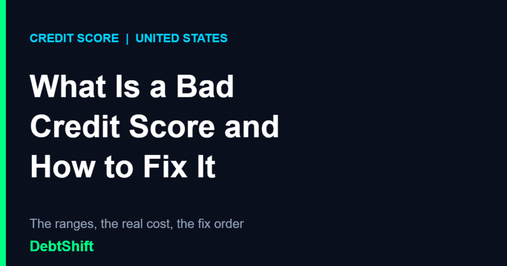 What is a bad credit score and how to fix it: ranges, cost and fix order